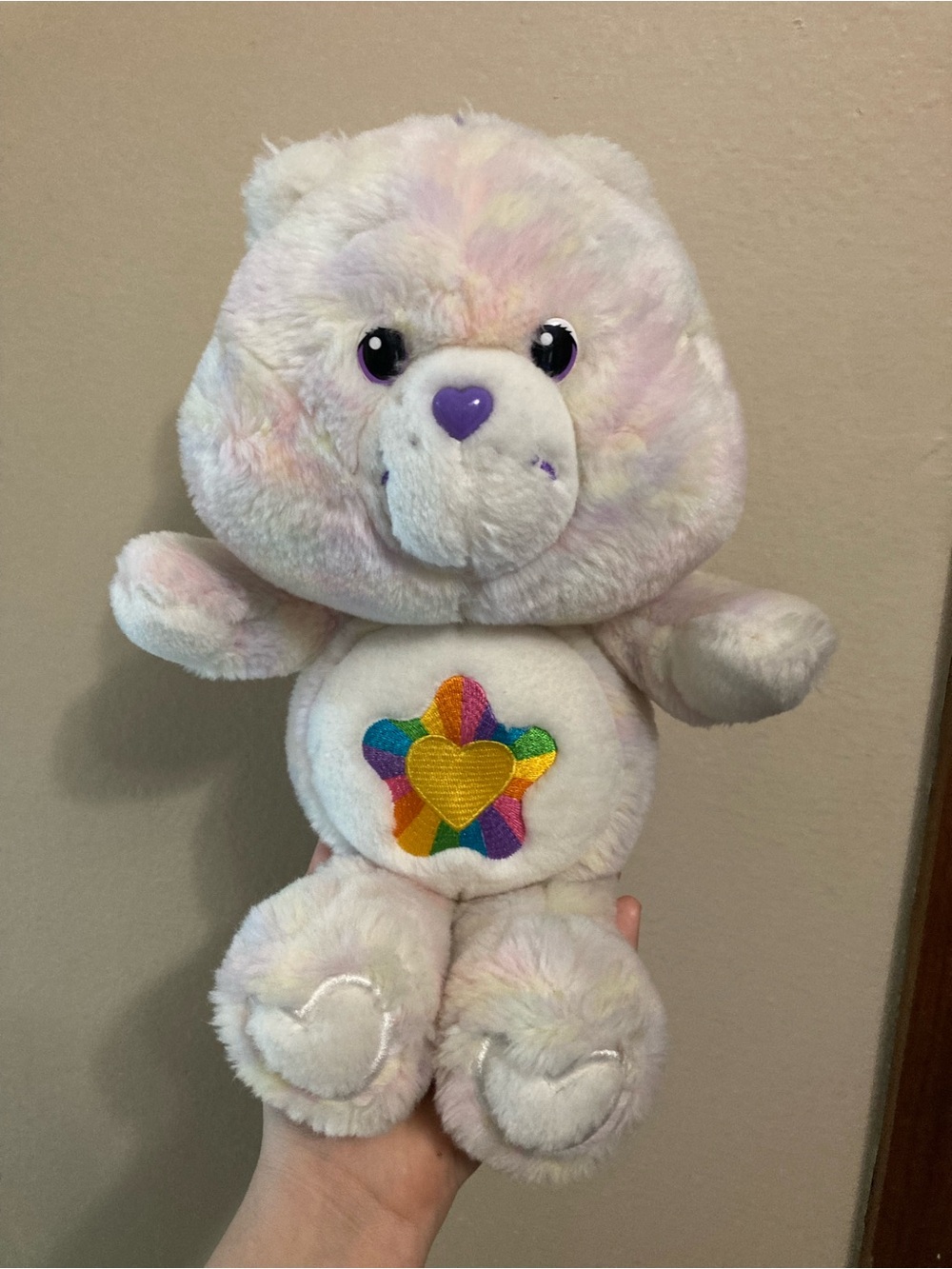 Carlton Cards Pastel Rainbow Star Plush Bear - Multicolor Accents